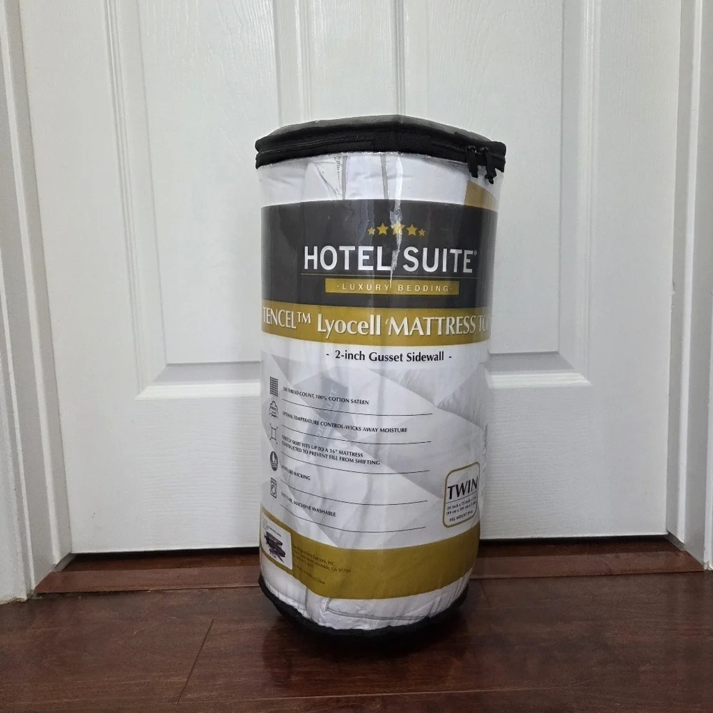 Hotel Suite Tencel Cooling Hypoallergenic Twin Size 2inch Mattress Topper